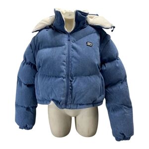 NineteenTwenty Ultimate Bomber Vintage Denim Sz Med Reversible Convertible New